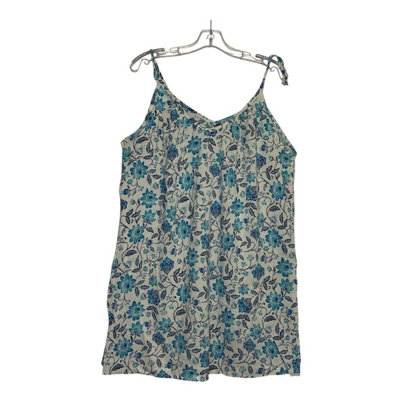 Old Navy Floral Print Cami Tank Top Sleeveless Casual Summer Blue White Large - Picture 2 of 6